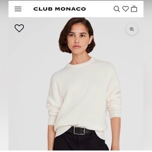 NWT Club Monaco Cream Sweater
